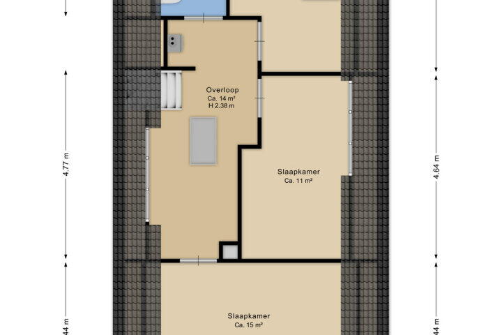 Plattegrond – Brunstingerstraat 54, Beilen