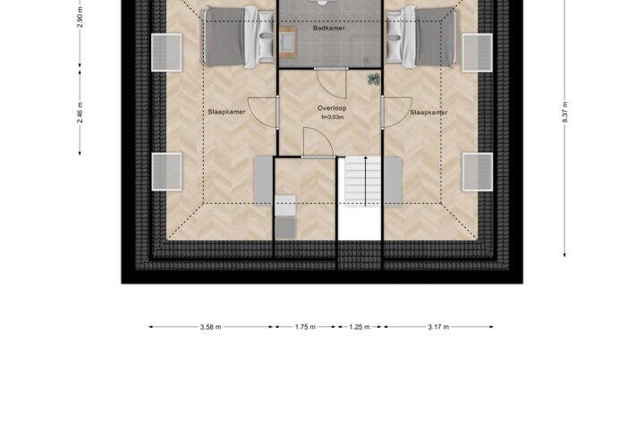 Plattegrond – Buidelmeeslaan 9, Almere