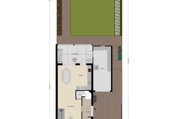 Plattegrond – Buijenstraat 3, Roosendaal