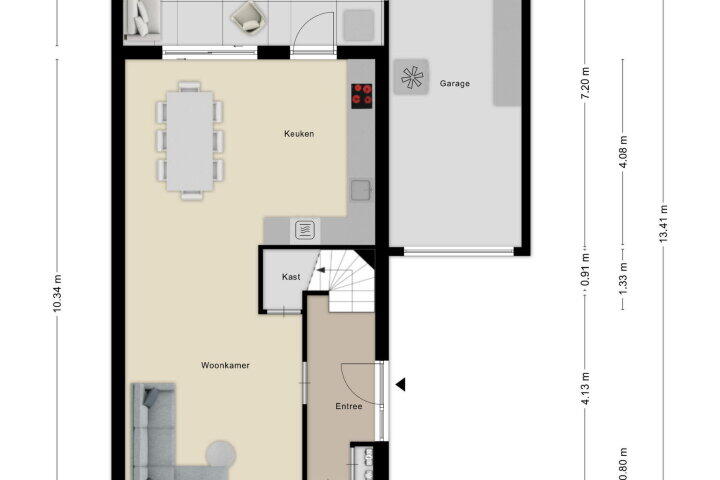 Plattegrond – Buijenstraat 3, Roosendaal