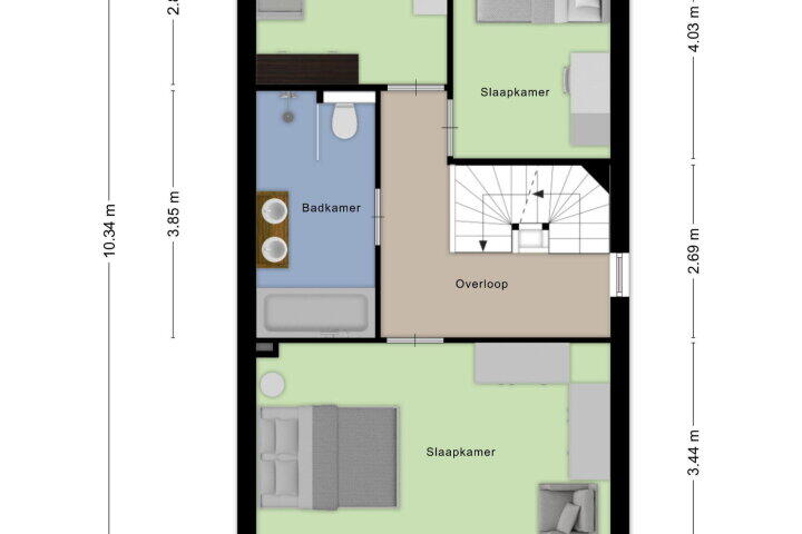 Plattegrond – Buijenstraat 3, Roosendaal