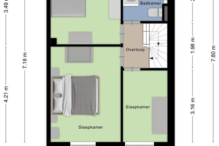 Plattegrond – Buitenberg 38, Roosendaal