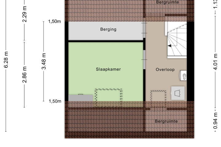 Plattegrond – Buitenberg 38, Roosendaal