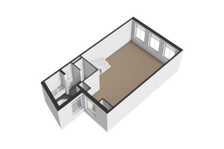Plattegrond – Buiten Brouwersstraat 18 H, Amsterdam