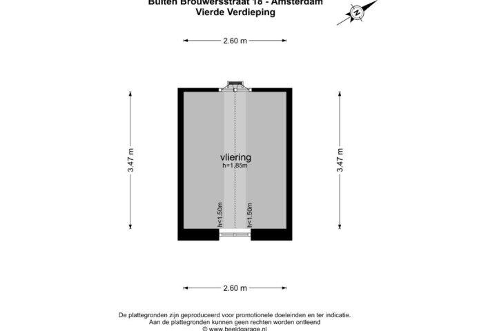 Plattegrond – Buiten Brouwersstraat 18 1, Amsterdam