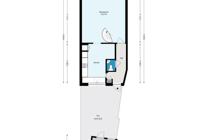 Plattegrond – Buitendams 525, Hardinxveld-Giessendam