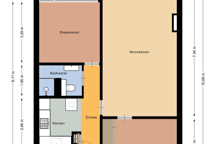 Plattegrond – Bunchestraat 8, Reeuwijk