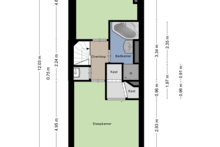 Plattegrond – Burchtstraat 94, Nijmegen