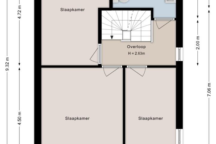 Plattegrond – Burgemeester Boldinghlaan 16, Tuk