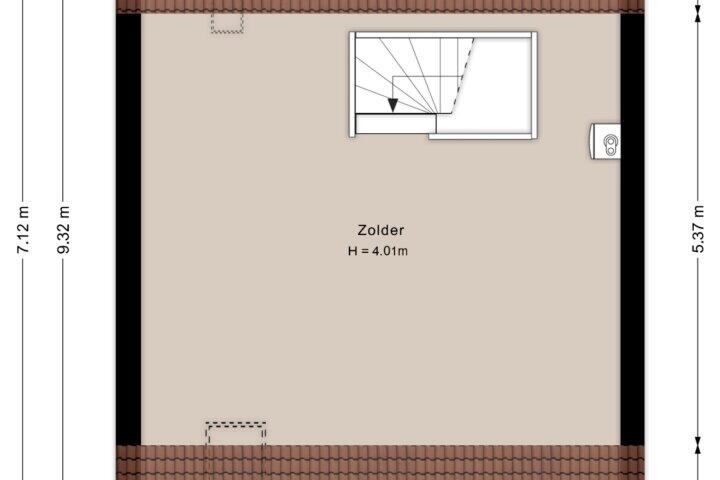 Plattegrond – Burgemeester Boldinghlaan 16, Tuk