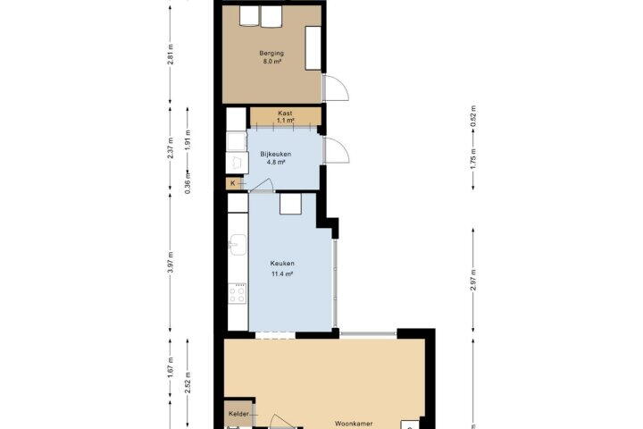 Plattegrond – Burgemeester Borgerstraat 28, Roden