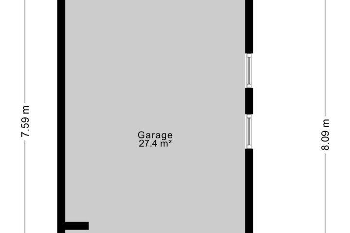Plattegrond – Burgemeester Borgerstraat 33, Roden