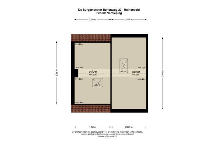 Plattegrond – Burgemeester Buitenweg 20, Ruinerwold