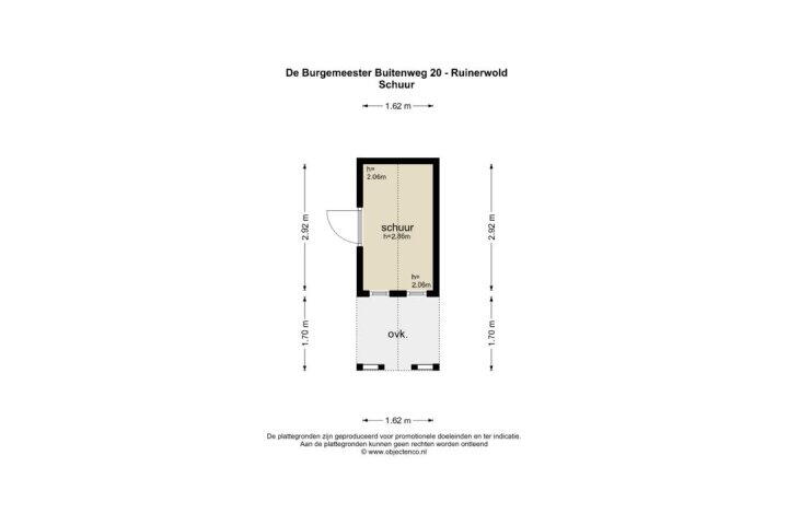 Plattegrond – Burgemeester Buitenweg 20, Ruinerwold
