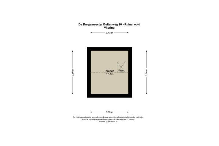 Plattegrond – Burgemeester Buitenweg 20, Ruinerwold