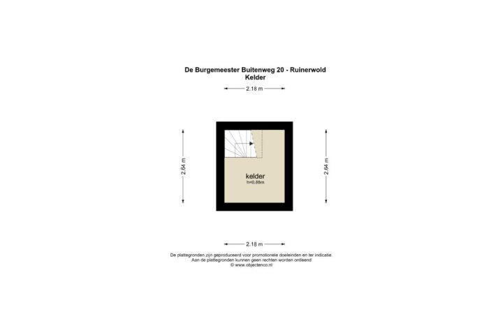 Plattegrond – Burgemeester Buitenweg 20, Ruinerwold