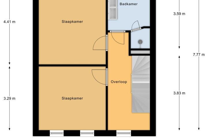 Plattegrond – Burgemeester de Regtstraat 18, Rucphen