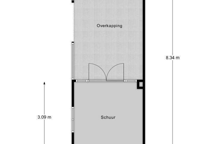 Plattegrond – Burgemeester de Regtstraat 18, Rucphen