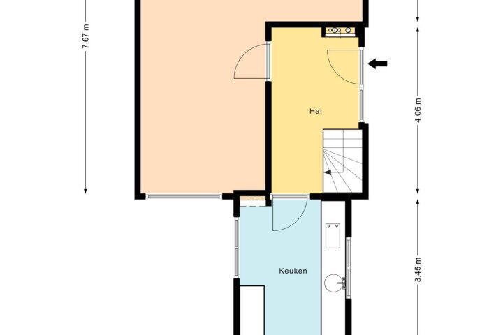 Plattegrond – Burgemeester Falkenaweg 119, Heerenveen