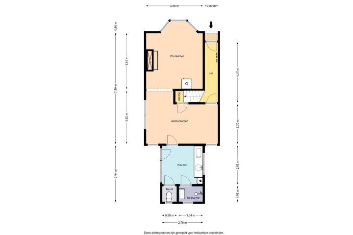 Plattegrond – Burgemeester Falkenaweg 127, Heerenveen