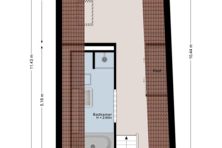 Plattegrond – Burgemeester Goeman Borgesiusstraat 34 D, Steenwijk