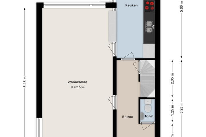 Plattegrond – Burgemeester Harmen Geerts Reinenstraat 17, Steenwijk