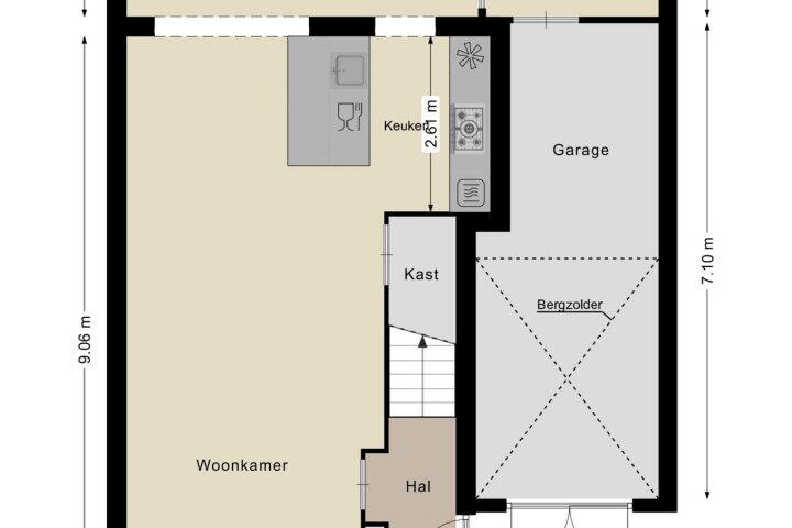 Plattegrond – Burgemeester Kievitslaan 11, Klein Zundert