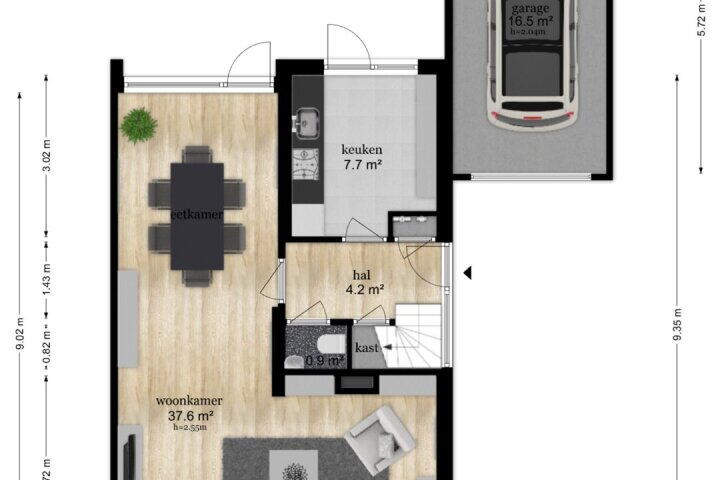 Plattegrond – Burgemeester Martenslaan 20, Leersum