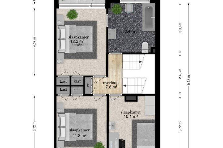 Plattegrond – Burgemeester Martenslaan 20, Leersum