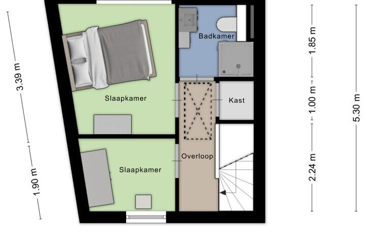 Plattegrond – Burgemeester Prinsensingel 97 E, Roosendaal