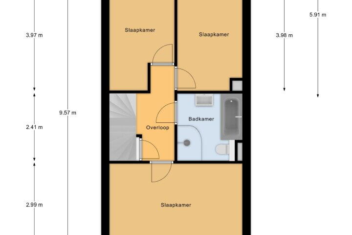 Plattegrond – Burgemeester Raijmakerslaan 107, Grave