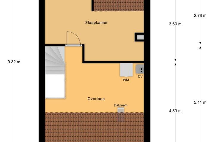 Plattegrond – Burgemeester Raijmakerslaan 107, Grave