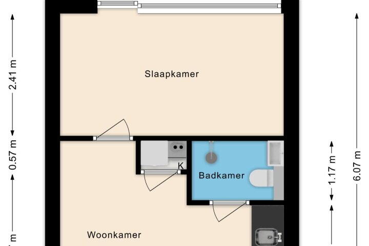 Plattegrond – Burgemeester Rothestraat 18 H, Wijk aan Zee