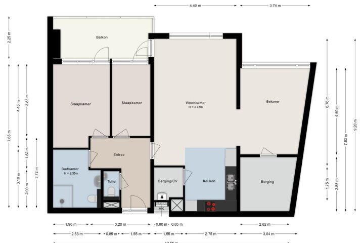 Plattegrond – Burgemeester Schuitestraat 140, Hardenberg