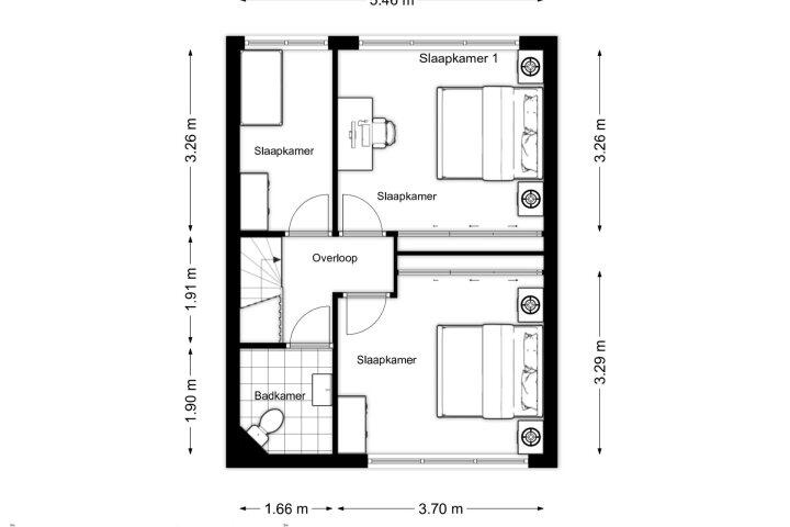 Plattegrond – Burgemeester Wuiteweg 102, Drachten