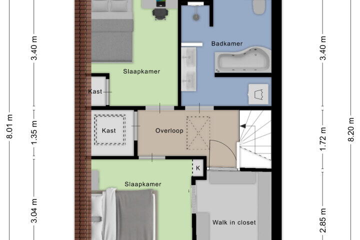 Plattegrond – Burgerhoutsestraat 98, Roosendaal