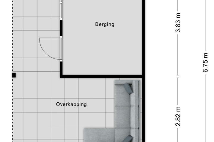 Plattegrond – Burgerhoutsestraat 98, Roosendaal