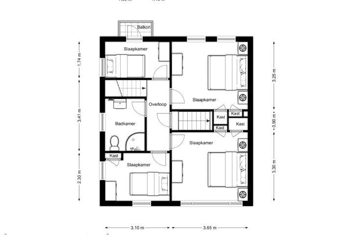 Plattegrond – Burmanialaan 80, Drachten