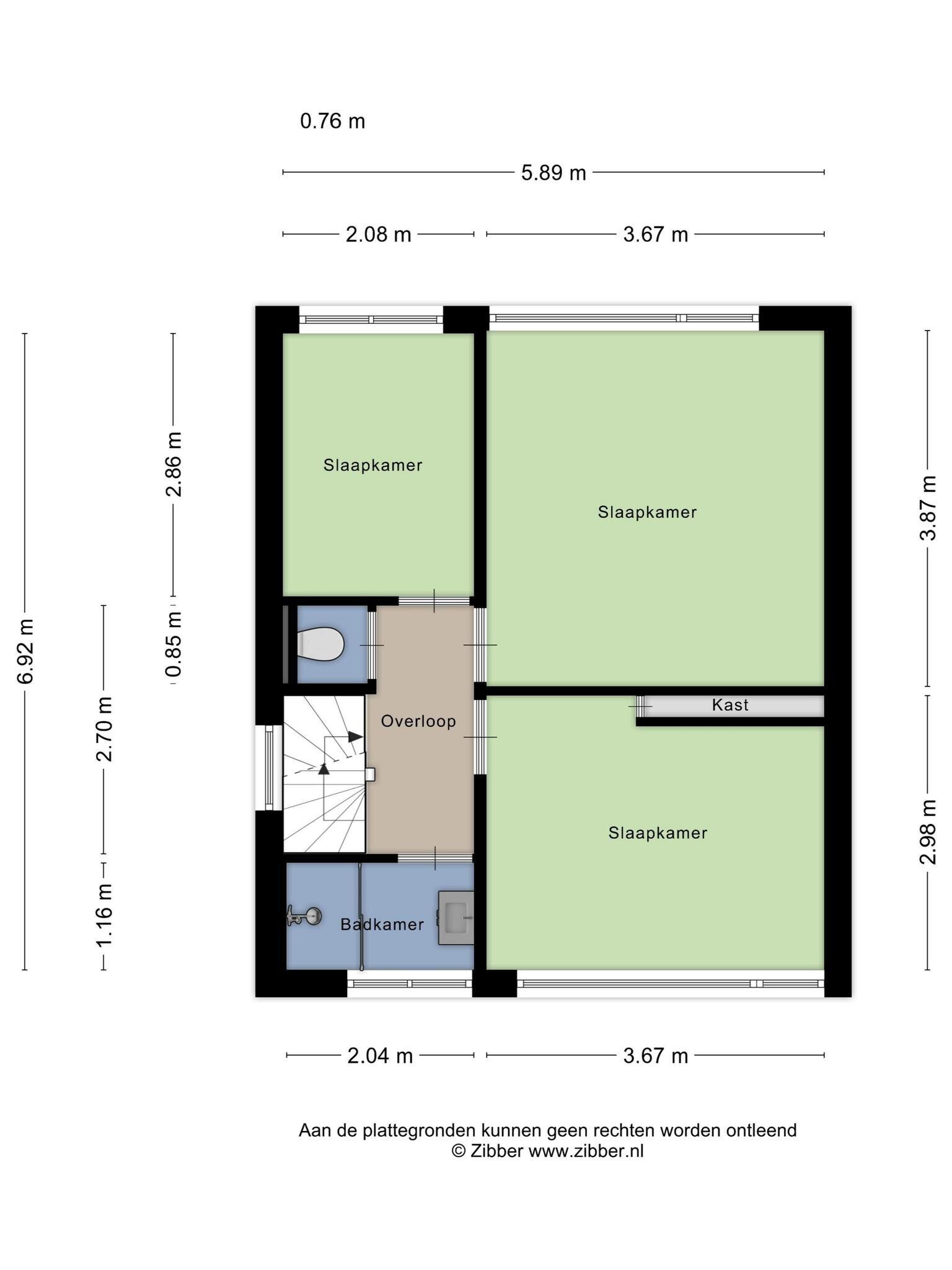Plattegrond 2 - Busken Huetlaan 11, Waddinxveen