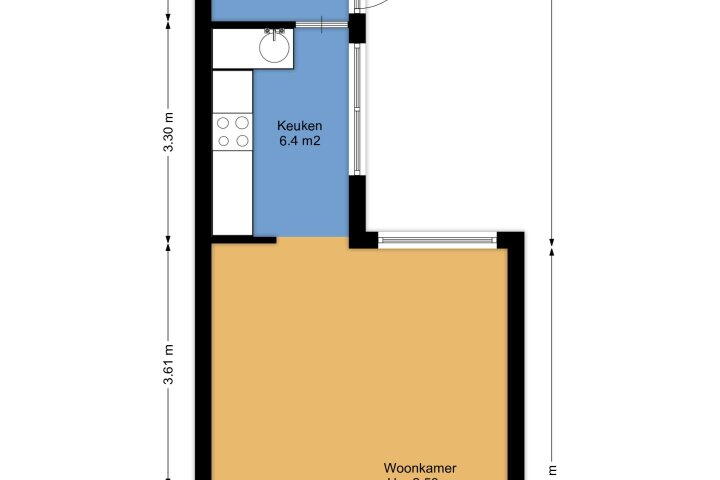 Plattegrond – B.W. ter Kuilestraat 336, Enschede