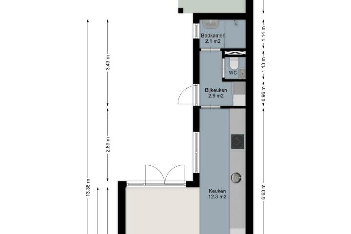 Plattegrond – B.W. ter Kuilestraat 95, Enschede