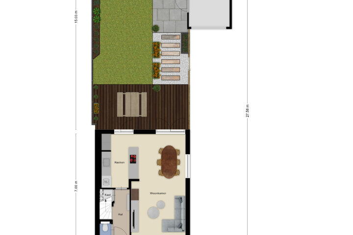 Plattegrond – Camphuysenlaan 26, Roosendaal