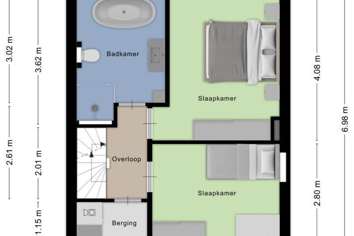 Plattegrond – Camphuysenlaan 26, Roosendaal