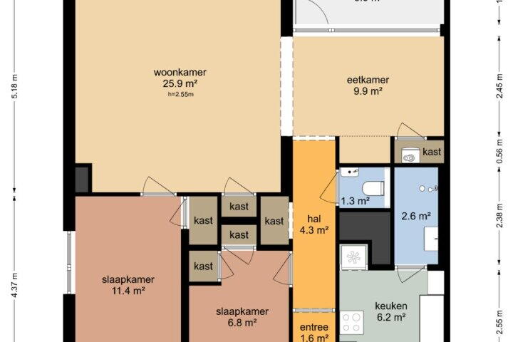 Plattegrond – Canadalaan 81, Groningen
