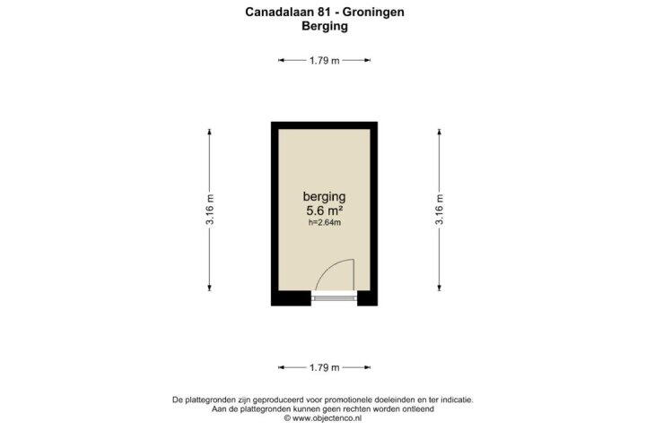 Plattegrond – Canadalaan 81, Groningen