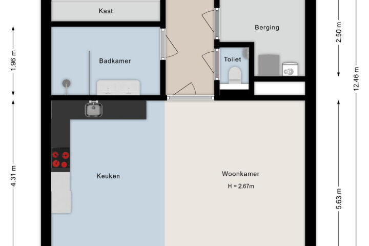 Plattegrond – Capellestraat 110, Steenwijk