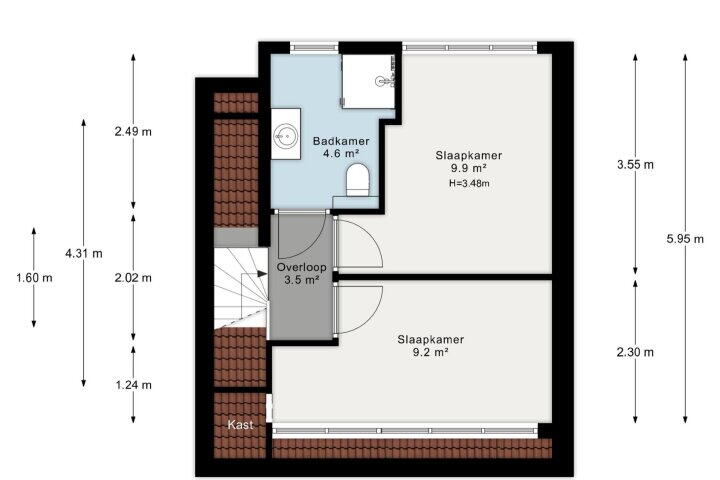 Plattegrond – Carel Fabritiuslaan 3, Amstelveen