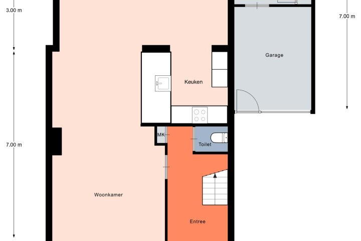 Plattegrond – Carel Hieronymuslaan 46, Leek