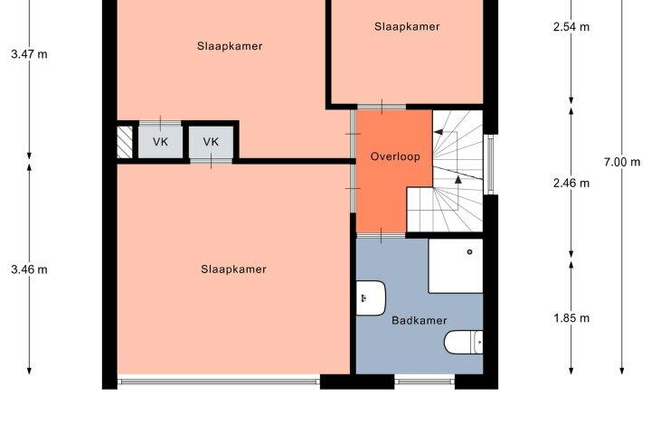 Plattegrond – Carel Hieronymuslaan 46, Leek