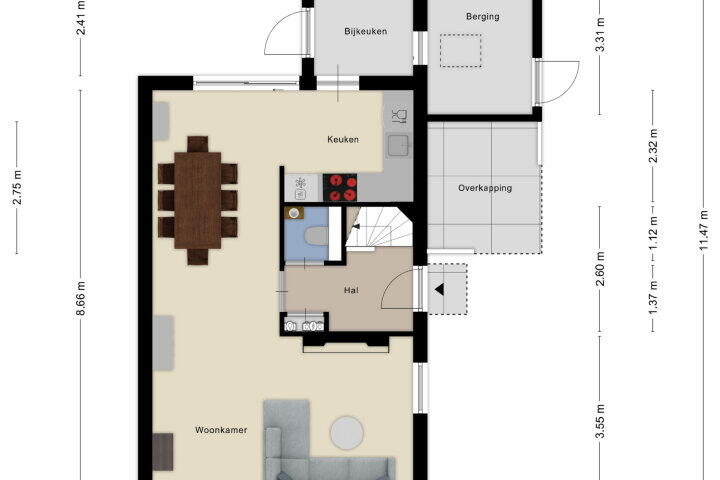 Plattegrond – Carel van Manderdreef 11, Oosterhout